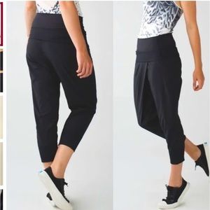 LULULEMON Dance To Yoga Pant black Size 4 cropped Jogger Harem Pants